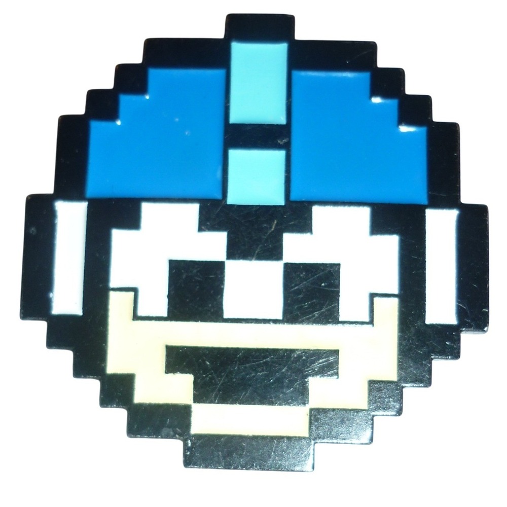 Capcom Mega Man 1-Up Pixel Art Enamel Pin Retro 8-Bit Video Game Collectible